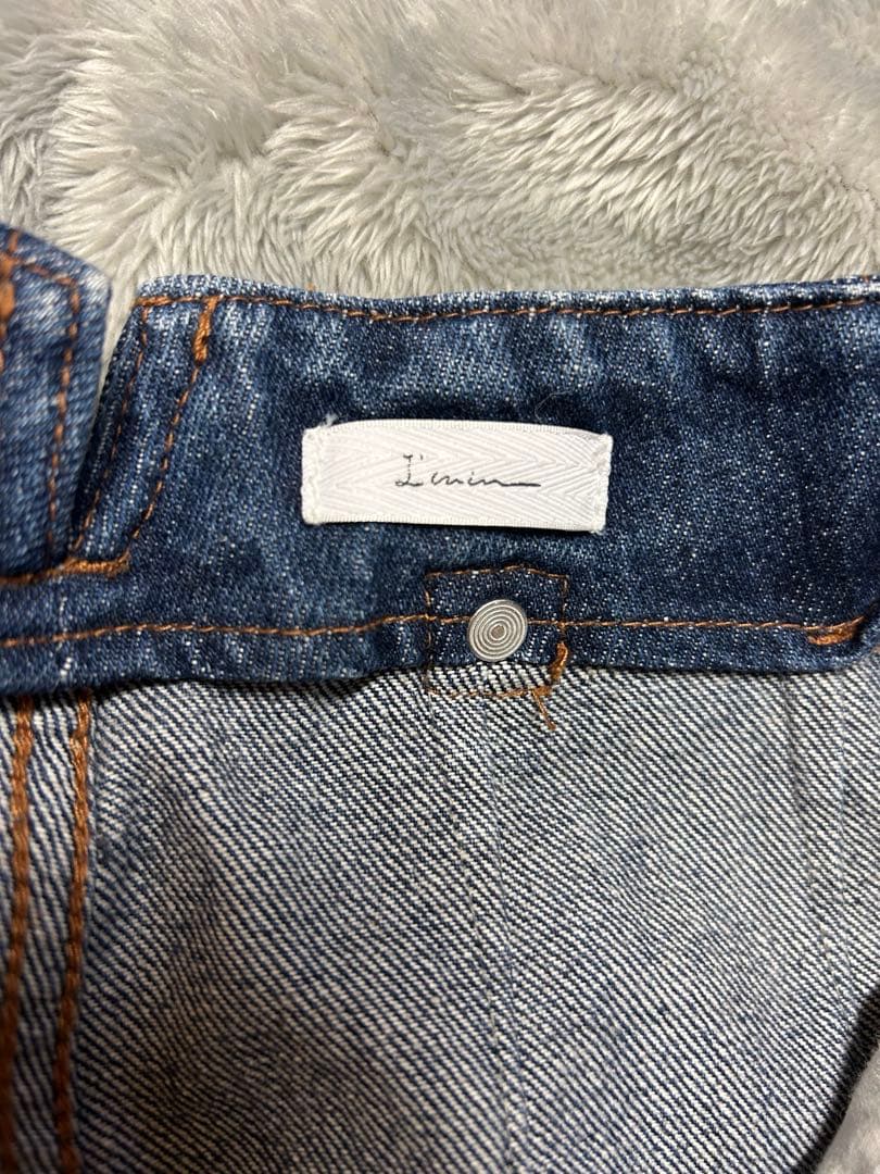 I'm in 辻元舞　バックベルトワイドジーンズ　ネイビー　L
