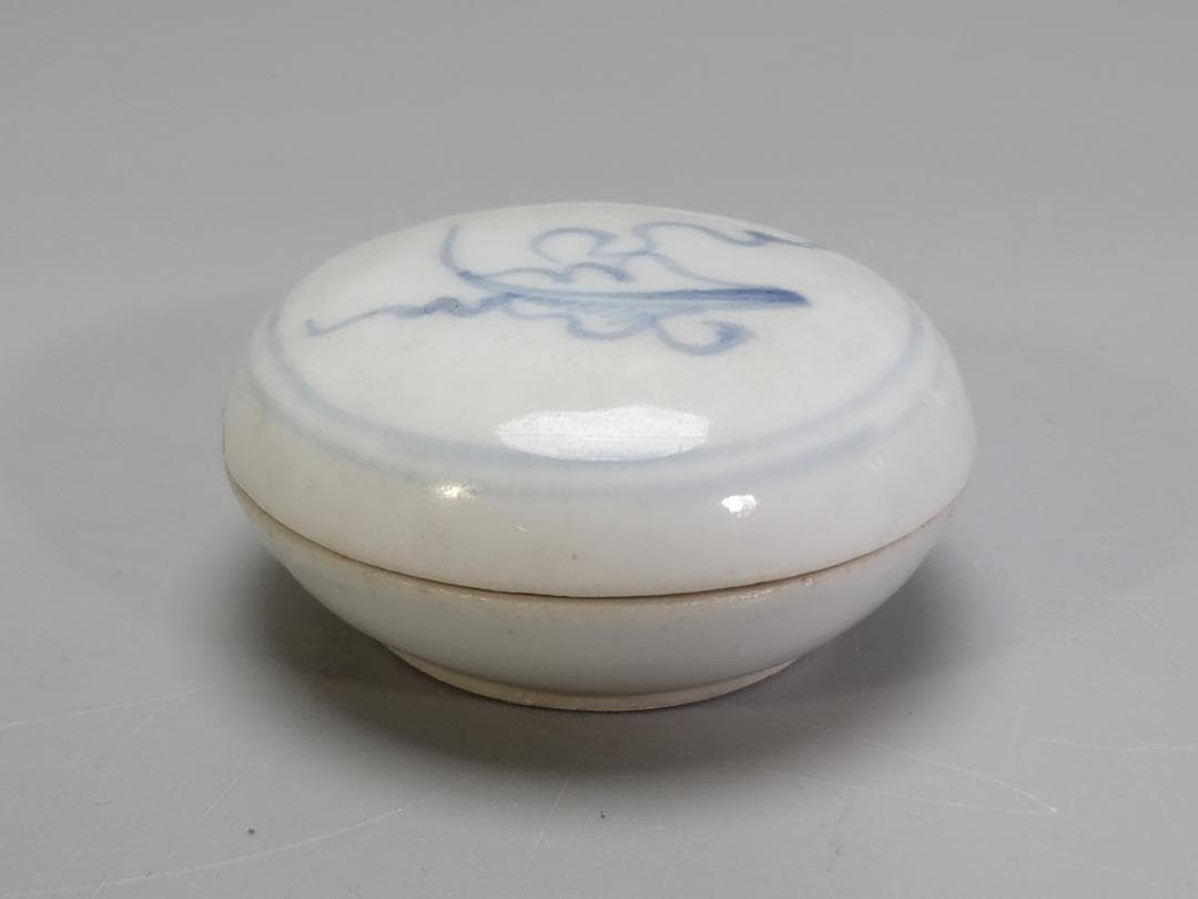 中国 染付 香合 茶道具