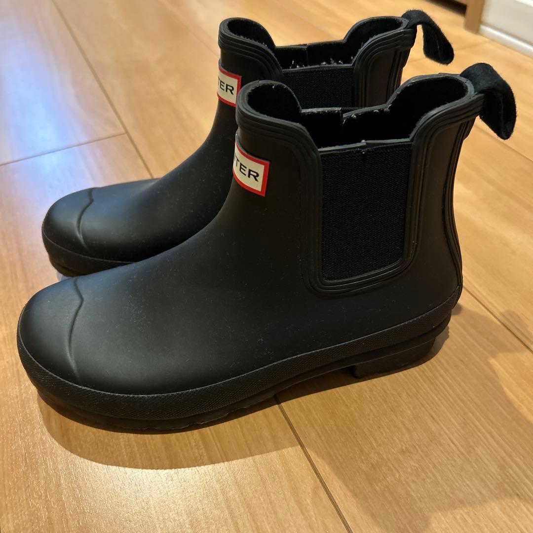 HUNTER レインブーツ　長靴　ショートブーツ　24㎝