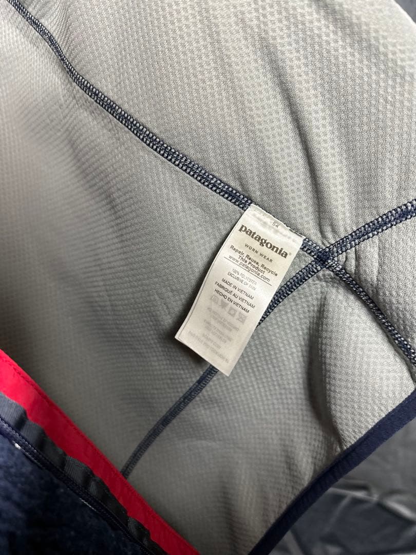 Patagonia レトロX ベスト L 23048 ネイビー 赤ポケット