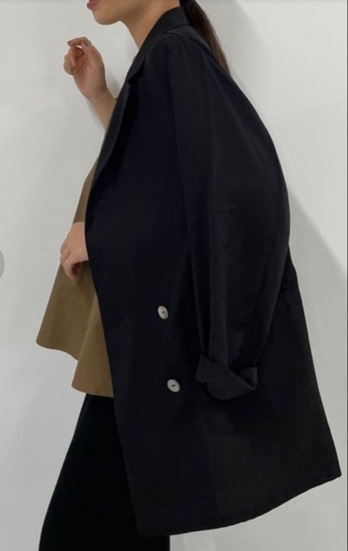 美品　LOUNGEDRESS ラウンジドレス　リラックスジャケット　ブラック
