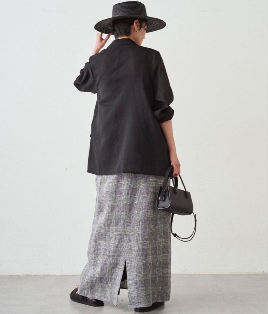 美品　LOUNGEDRESS ラウンジドレス　リラックスジャケット　ブラック