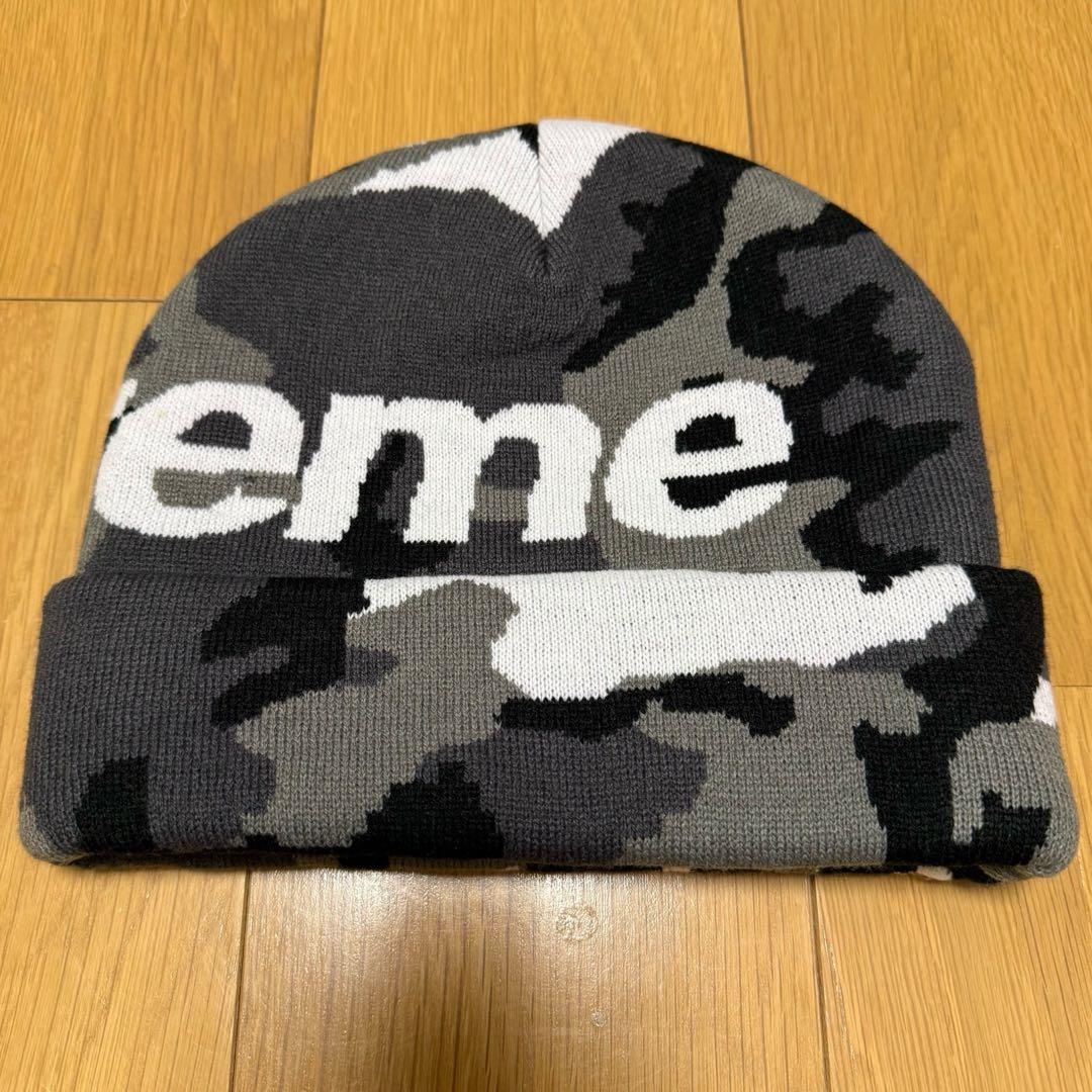 Supreme Camo Big Logo Beanie ビーニー　ニット帽