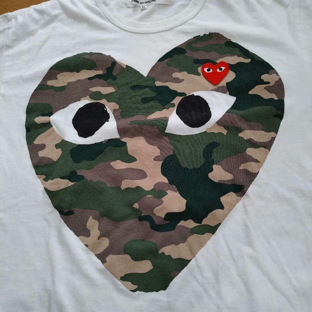 PLAY COMME des GARÇONS カモフラージュハートTシャツ XL