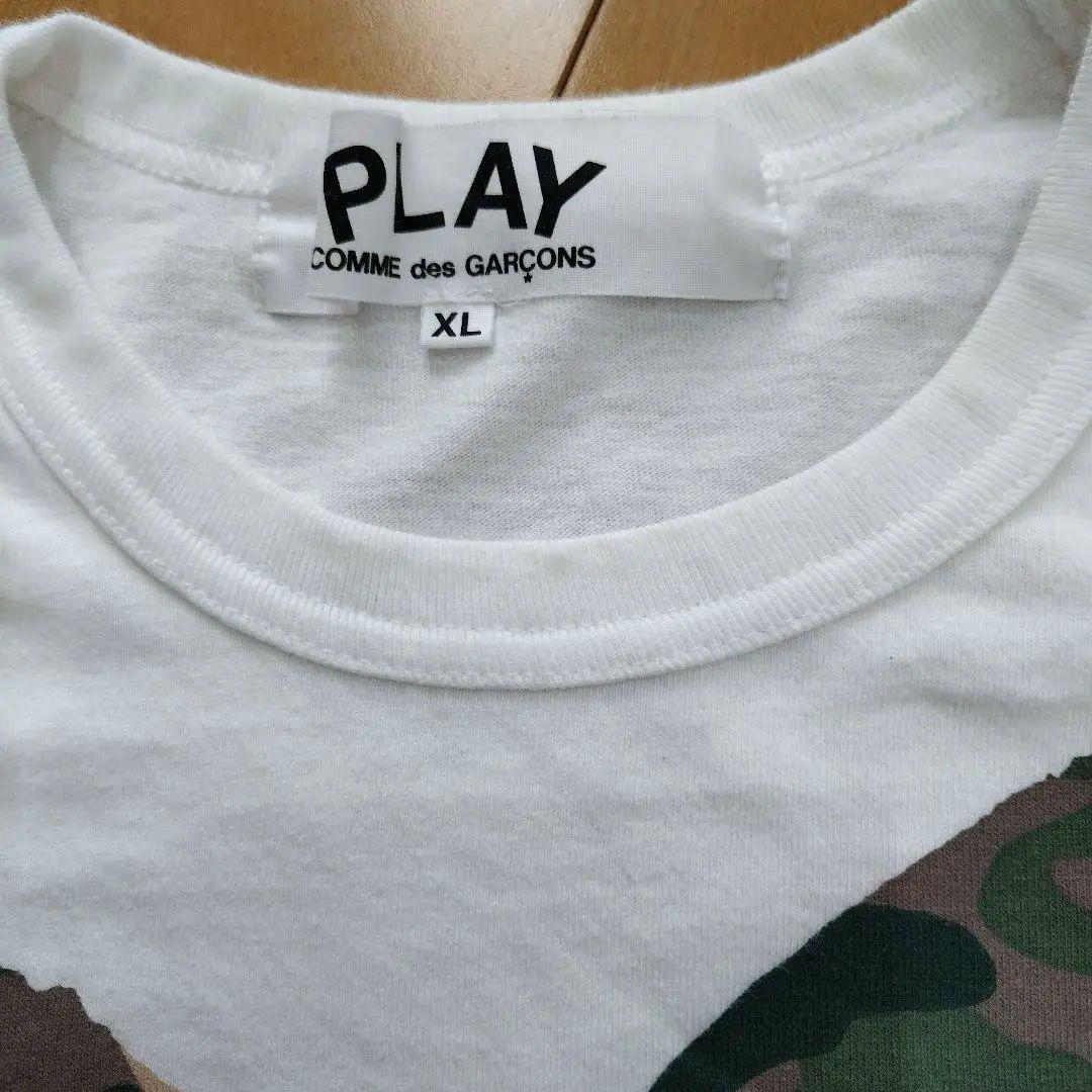 PLAY COMME des GARÇONS カモフラージュハートTシャツ XL