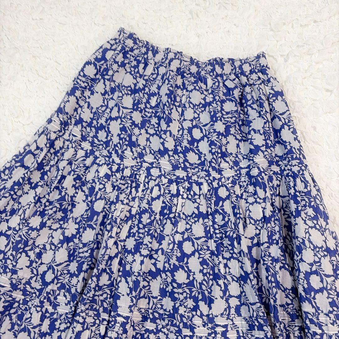 美品⭐︎コットンボイルクリンクルティアードスカート［A78］
