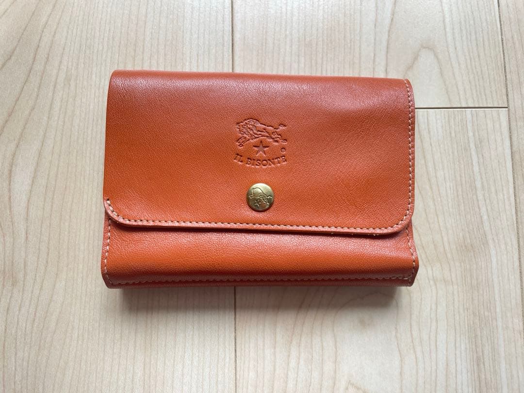 【新品未使用】ILBISONTTE 三つ折り財布 オレンジ