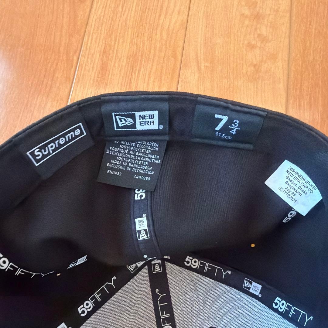 Supreme boxlogo cap 73/4 黒　ニューエラ