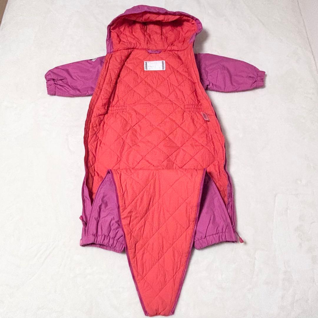 【美品】　mont-bell パウダーカバーオールベビー　80cm ピンク