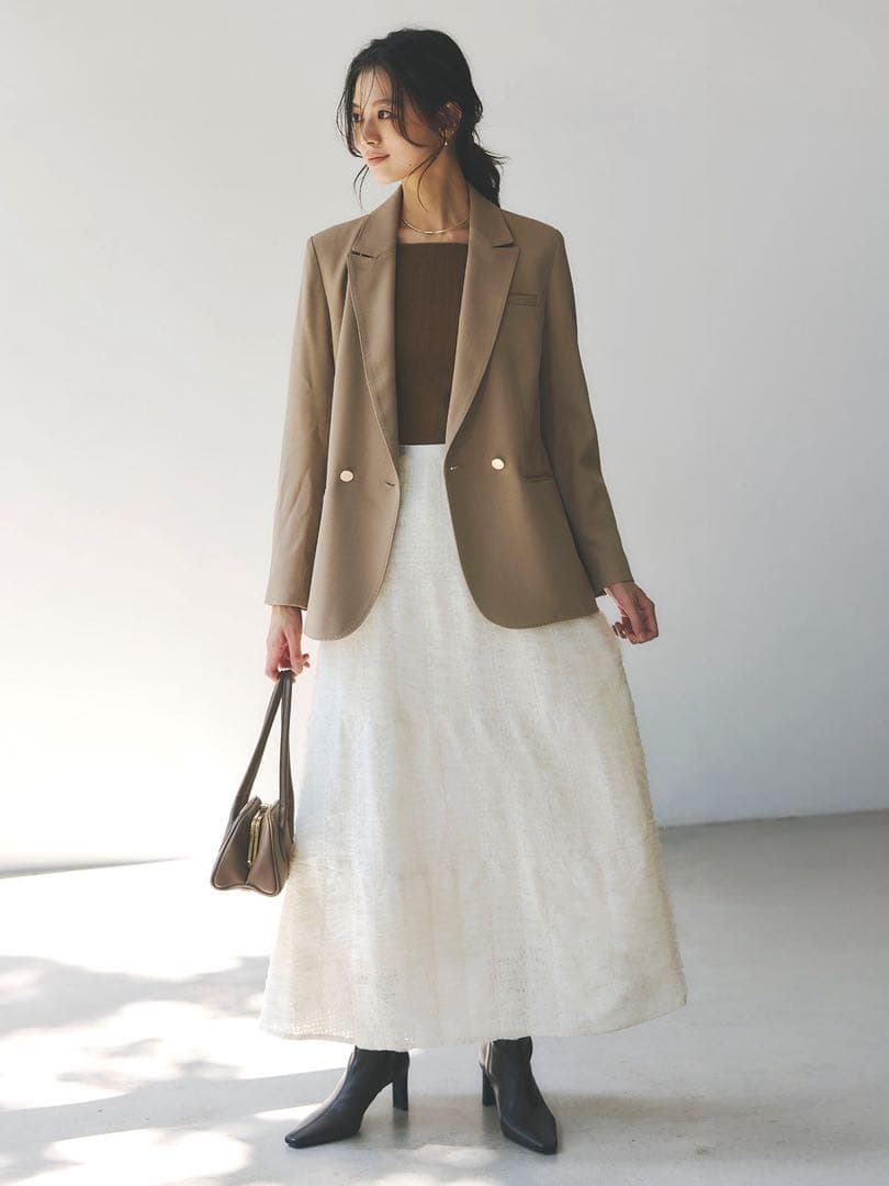 anuans ベーシックダブルジャケット BEIGE