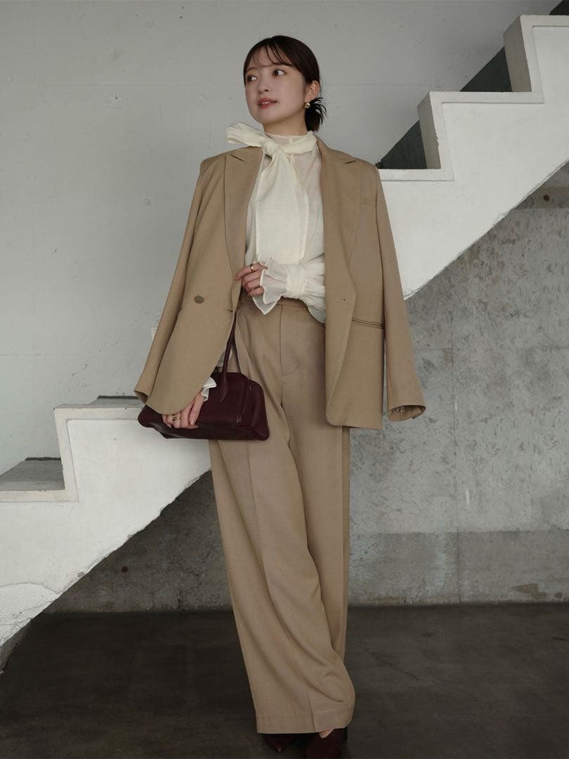 anuans ベーシックダブルジャケット BEIGE