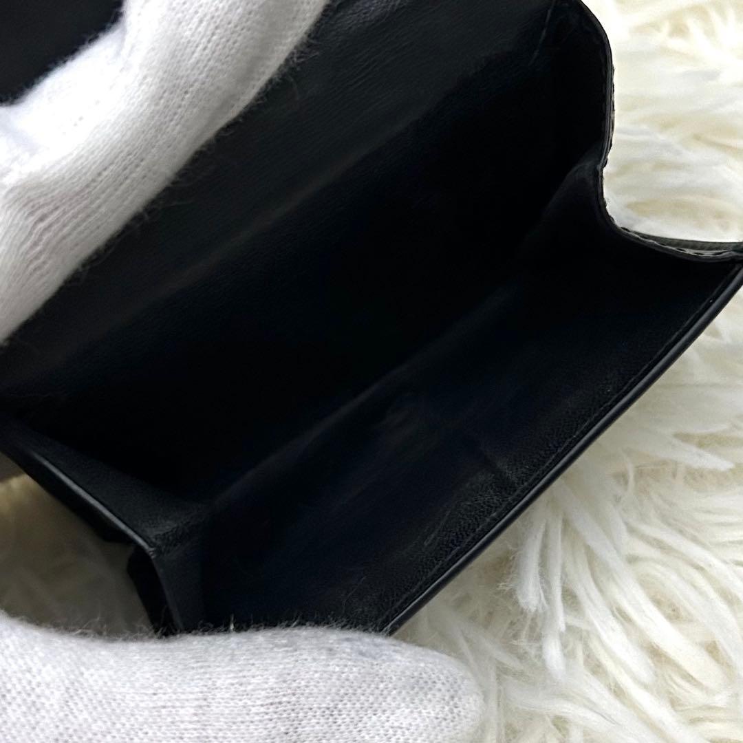 ［美品］BALENCIAGA ミニウォレット 三つ折り財布 ブラック