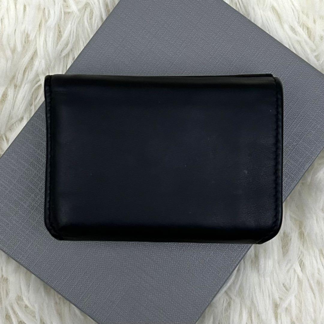 ［美品］BALENCIAGA ミニウォレット 三つ折り財布 ブラック