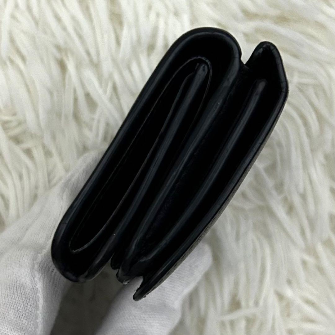 ［美品］BALENCIAGA ミニウォレット 三つ折り財布 ブラック