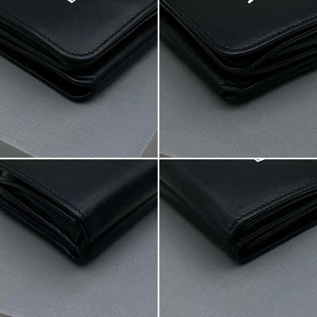 ［美品］BALENCIAGA ミニウォレット 三つ折り財布 ブラック