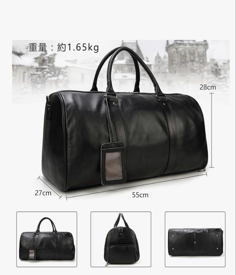 【美品】レザーボストンバッグ　靴入れ付き　ゴルフバッグ