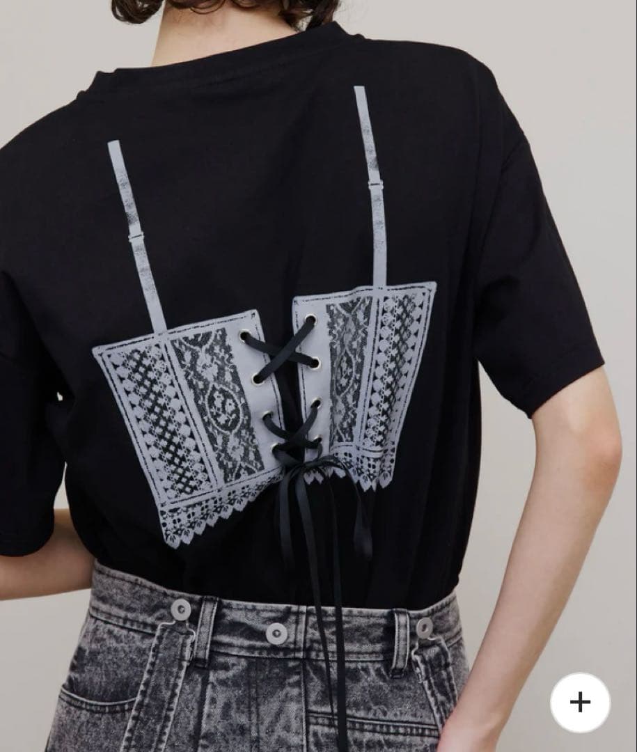 トップス AMERI MEDI LINGERIE TROMPE L`OEIL TEE
