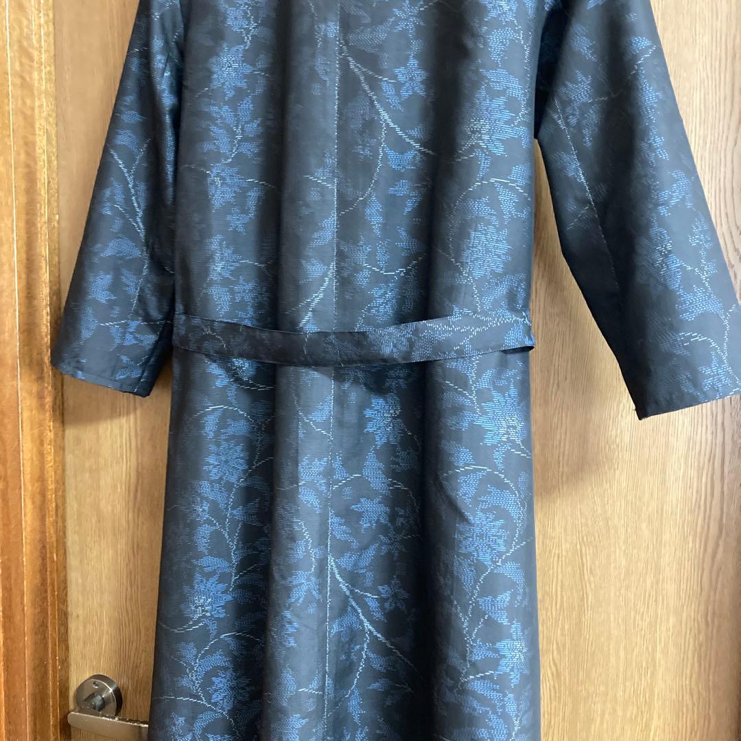 シルク大島紬Aラインワンピース
