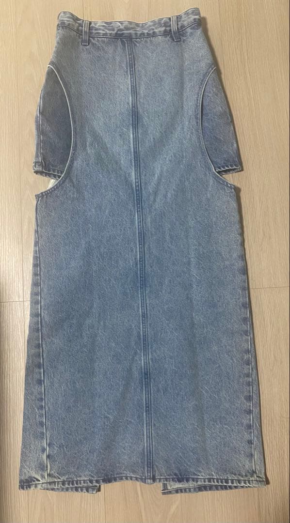 スカート CLANE CIRCLE CUT LAYERED DENIM SKIRT