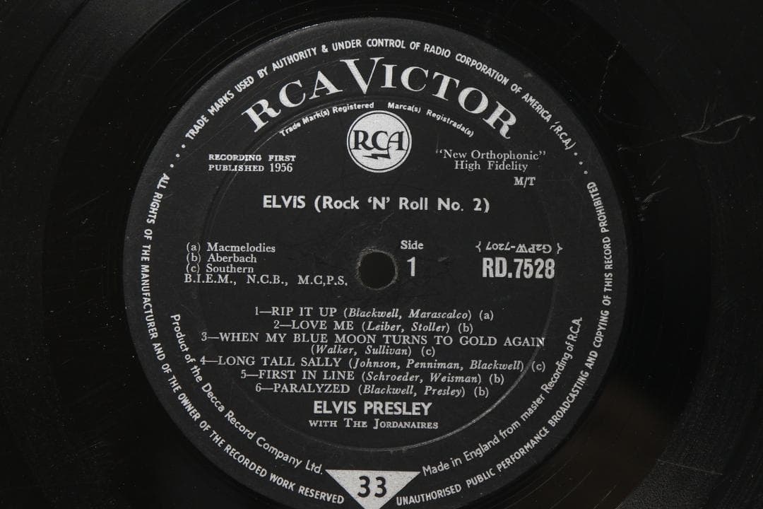 英LP Elvis Rock 'N' Roll No.2 Presley プチ音