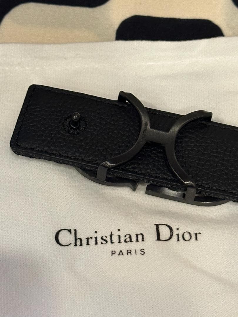 Dior リバーシブル ベルト CDロゴ ブラック