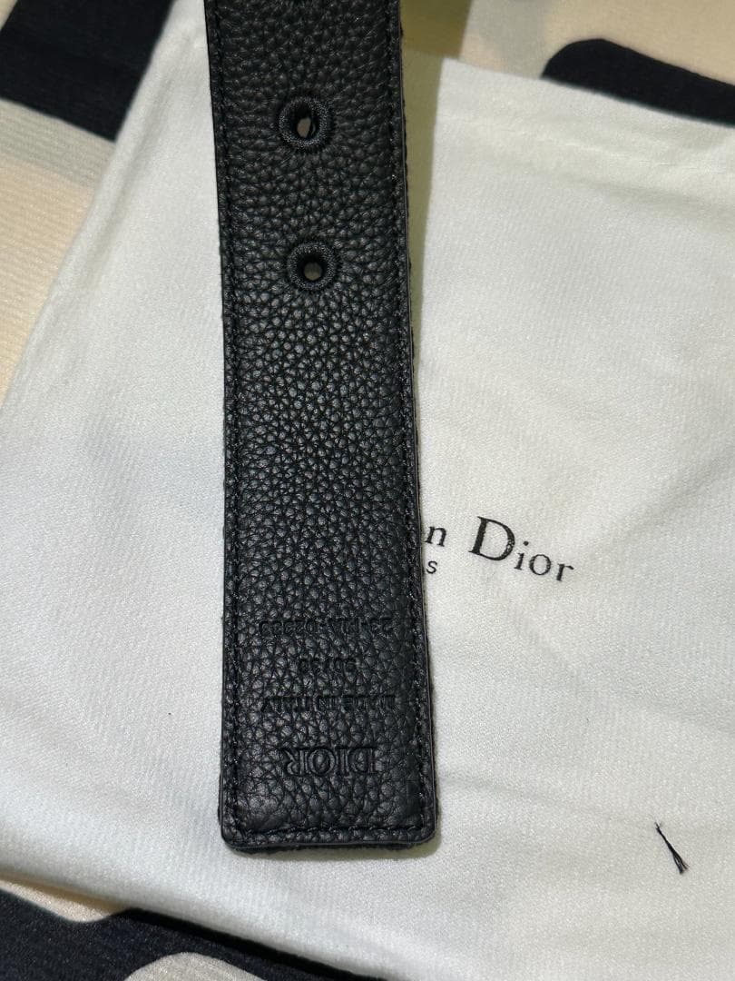 Dior リバーシブル ベルト CDロゴ ブラック