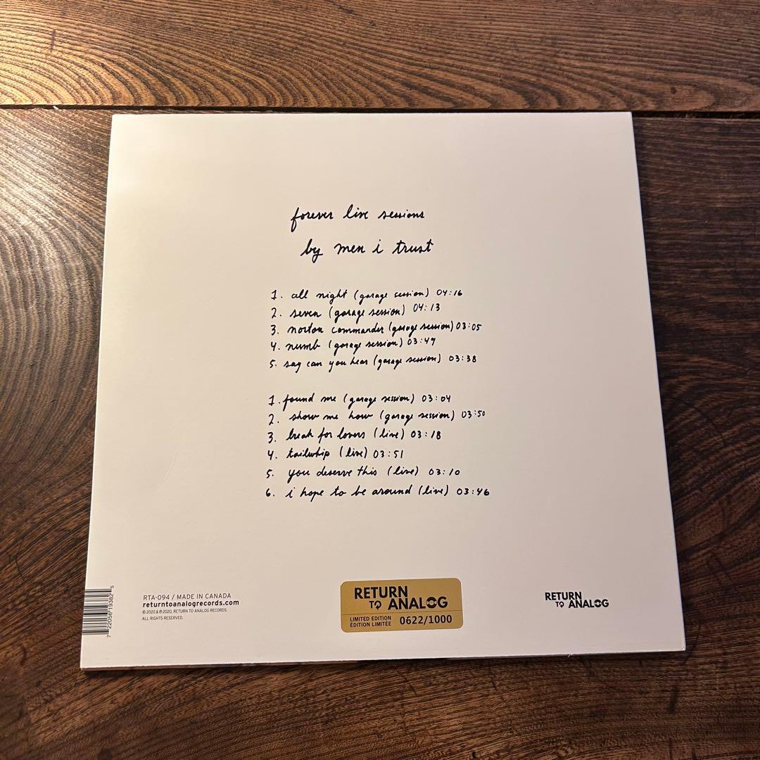 menitrust『Forever Live Sessions』レコード盤