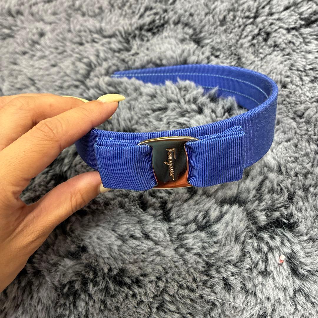 Salvatore Ferragamo ヘアカチューシャ 青　値下げ！