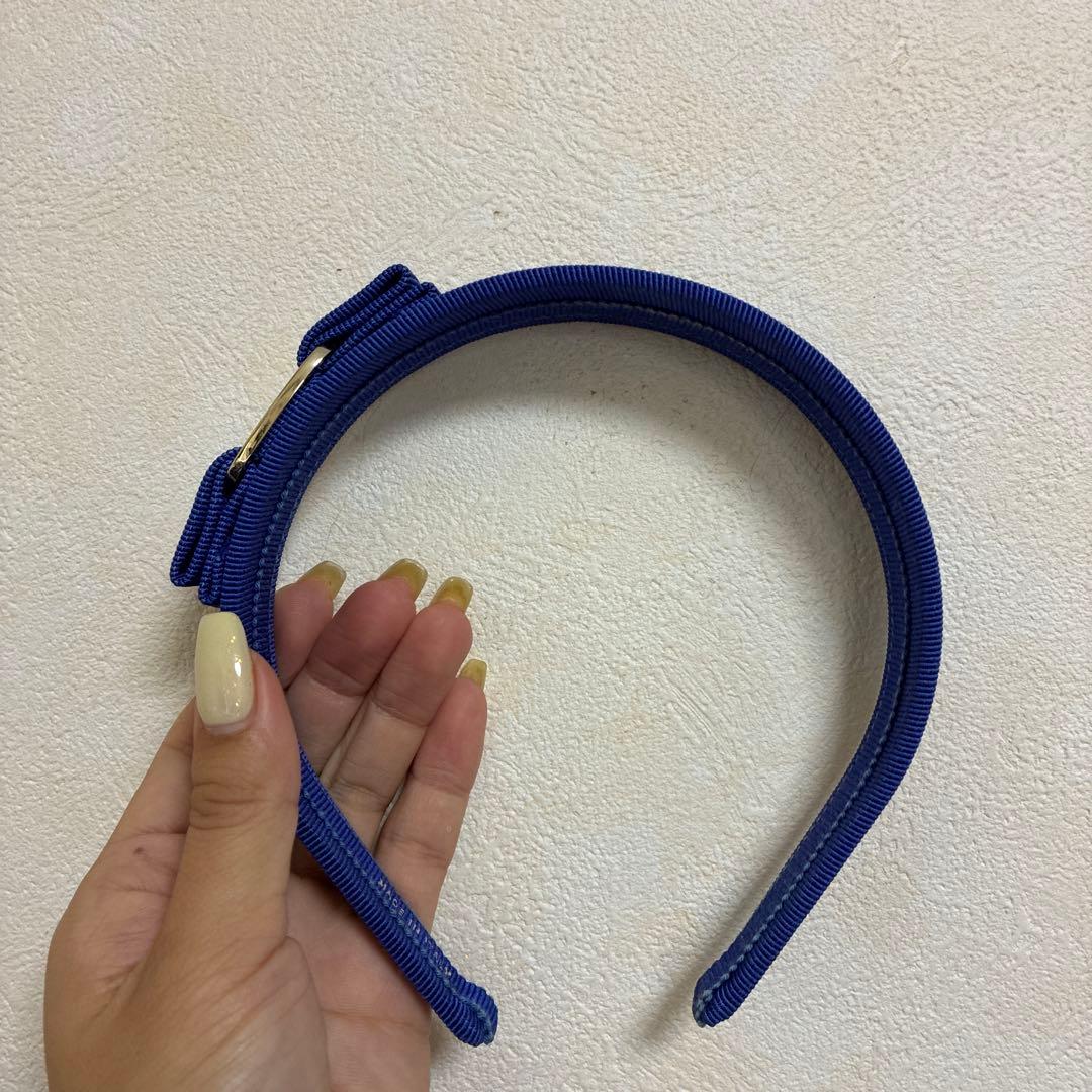 Salvatore Ferragamo ヘアカチューシャ 青　値下げ！