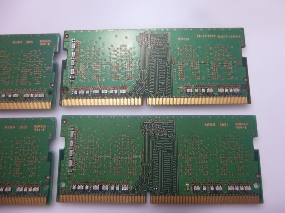 Samsung・サムスン 4GB DDR4メモリ PC4-2666V 4枚セット