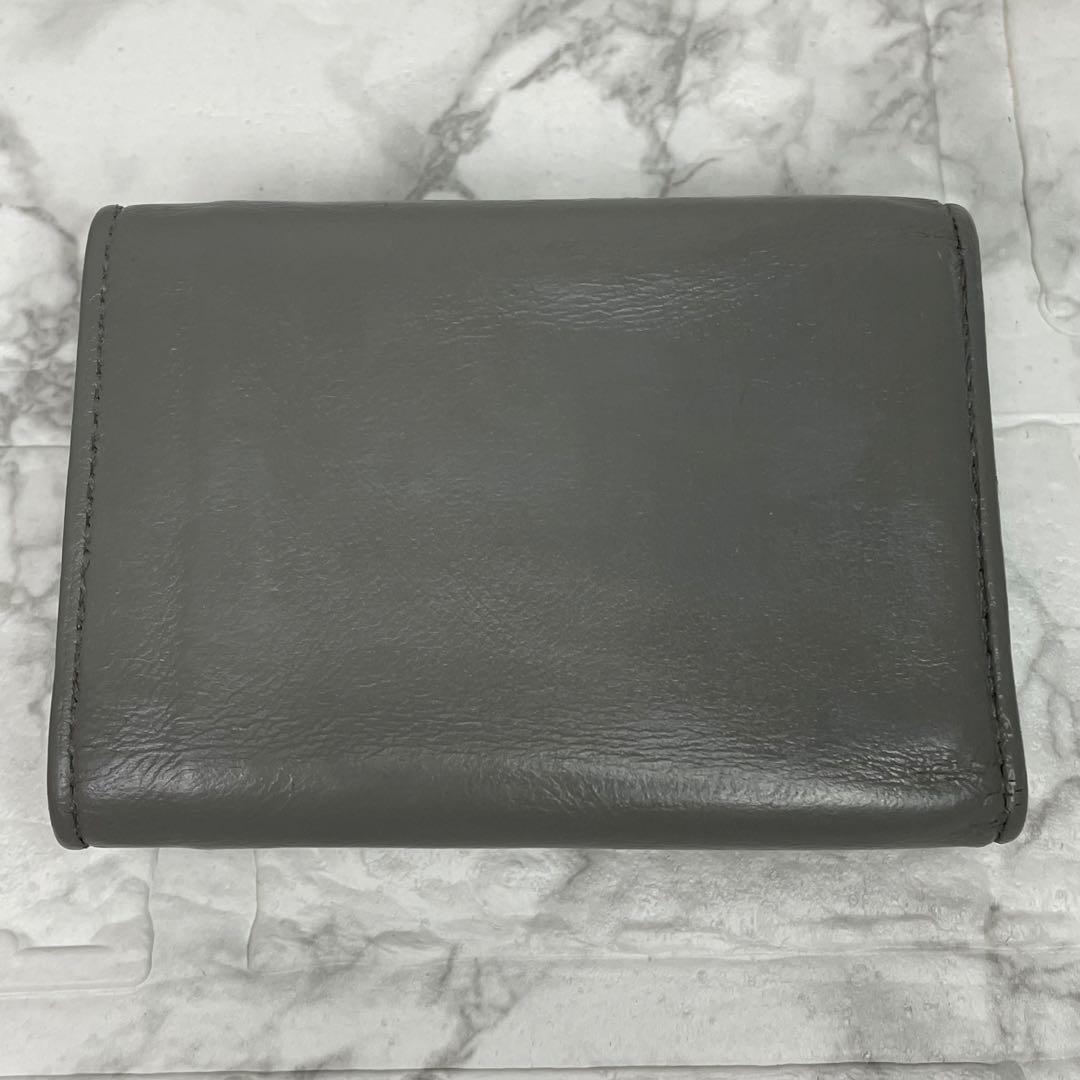 BOTTEGA VENETA　イントレチャート　三つ折り財布　ミニ財布　グレー