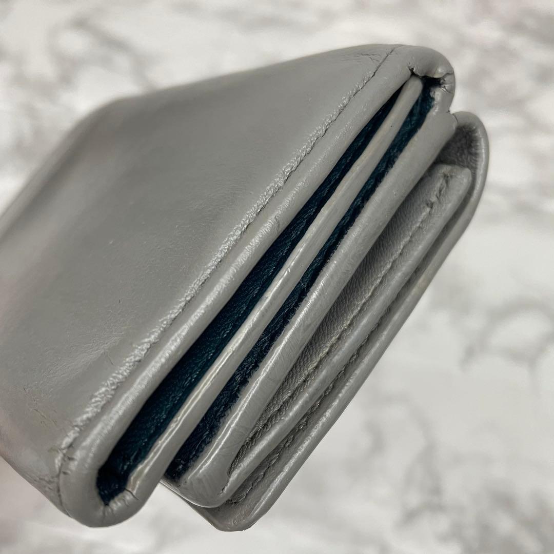 BOTTEGA VENETA　イントレチャート　三つ折り財布　ミニ財布　グレー
