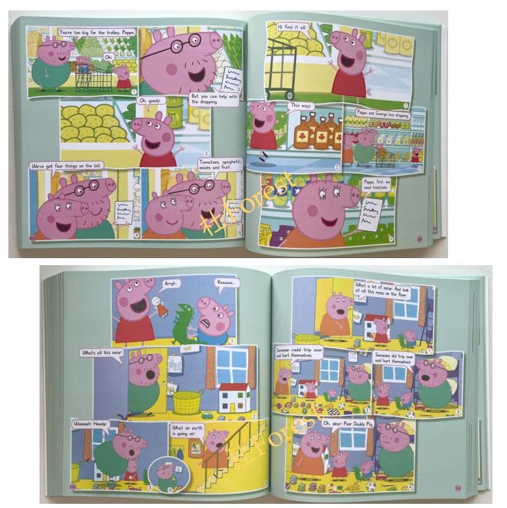 新品 Peppa Pig 漫画版 1 絵本2冊 全冊音源付動画付 マイヤペン対応