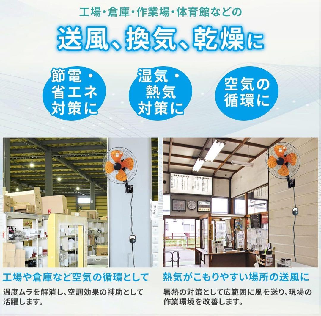 NAKATOMI 45cm 壁掛け型業務用扇風機 QZW-45