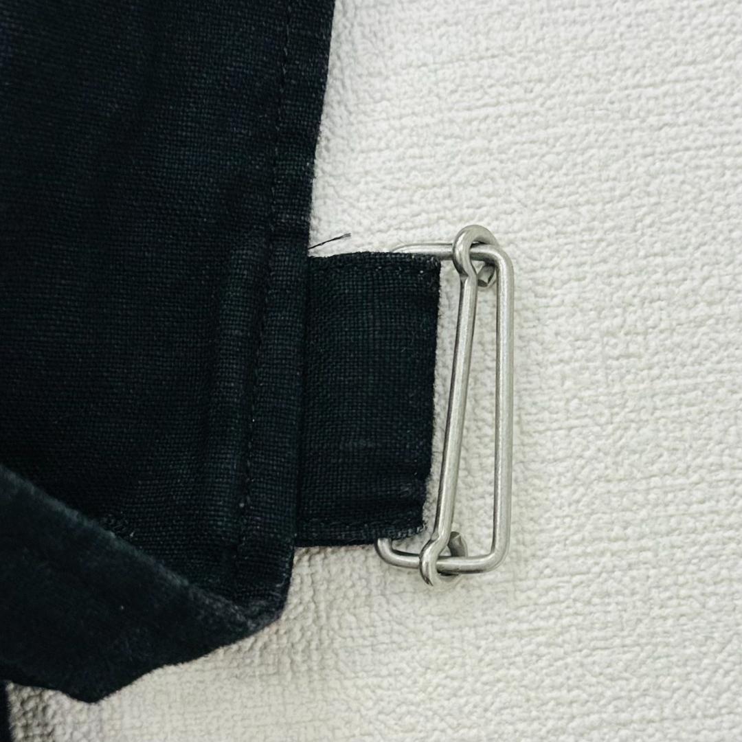 【美品】ゼロイチユーイチゼロ リネンジャケット ダブル仕様 ベルト付 Fブラック