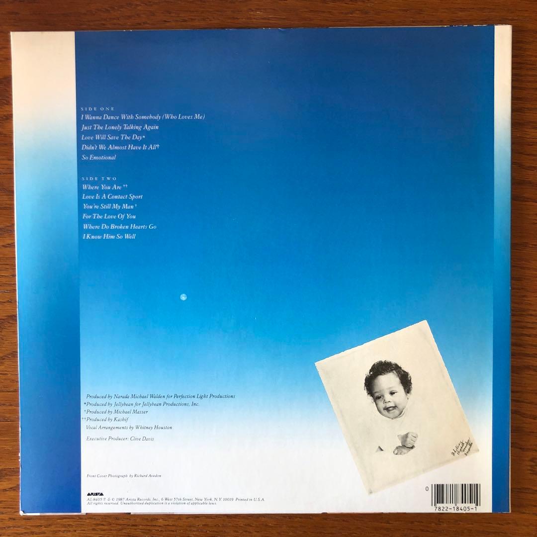 ホイットニー・ヒューストン 2nd.アルバム【米オリジナル盤・爆音・美品】⑥