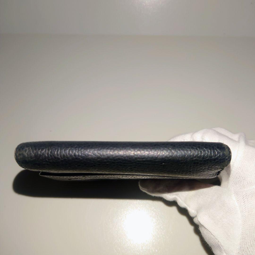 CHANEL シャネル ブラック 黒 レザー 二つ折り財布 ビンテージ レア 箱