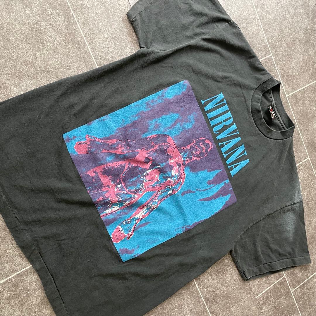 Nirvana SLIVER S/S フェードTシャツ 褪黒 XL