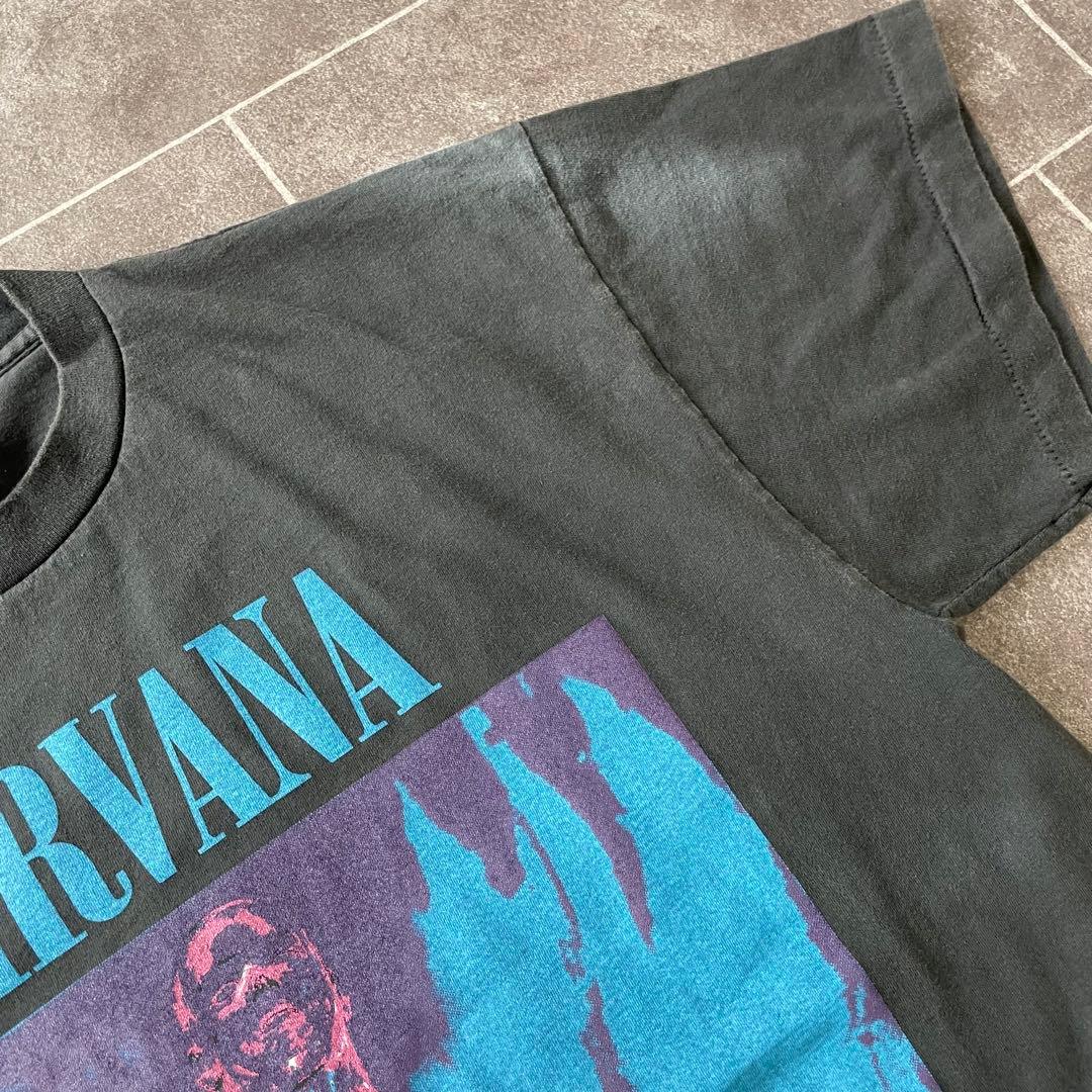 Nirvana SLIVER S/S フェードTシャツ 褪黒 XL
