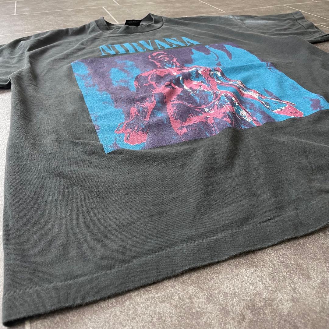 Nirvana SLIVER S/S フェードTシャツ 褪黒 XL