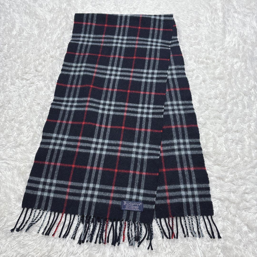 BURBERRYS バーバリー マフラー ベージュ カシミヤ100 ノバチェック
