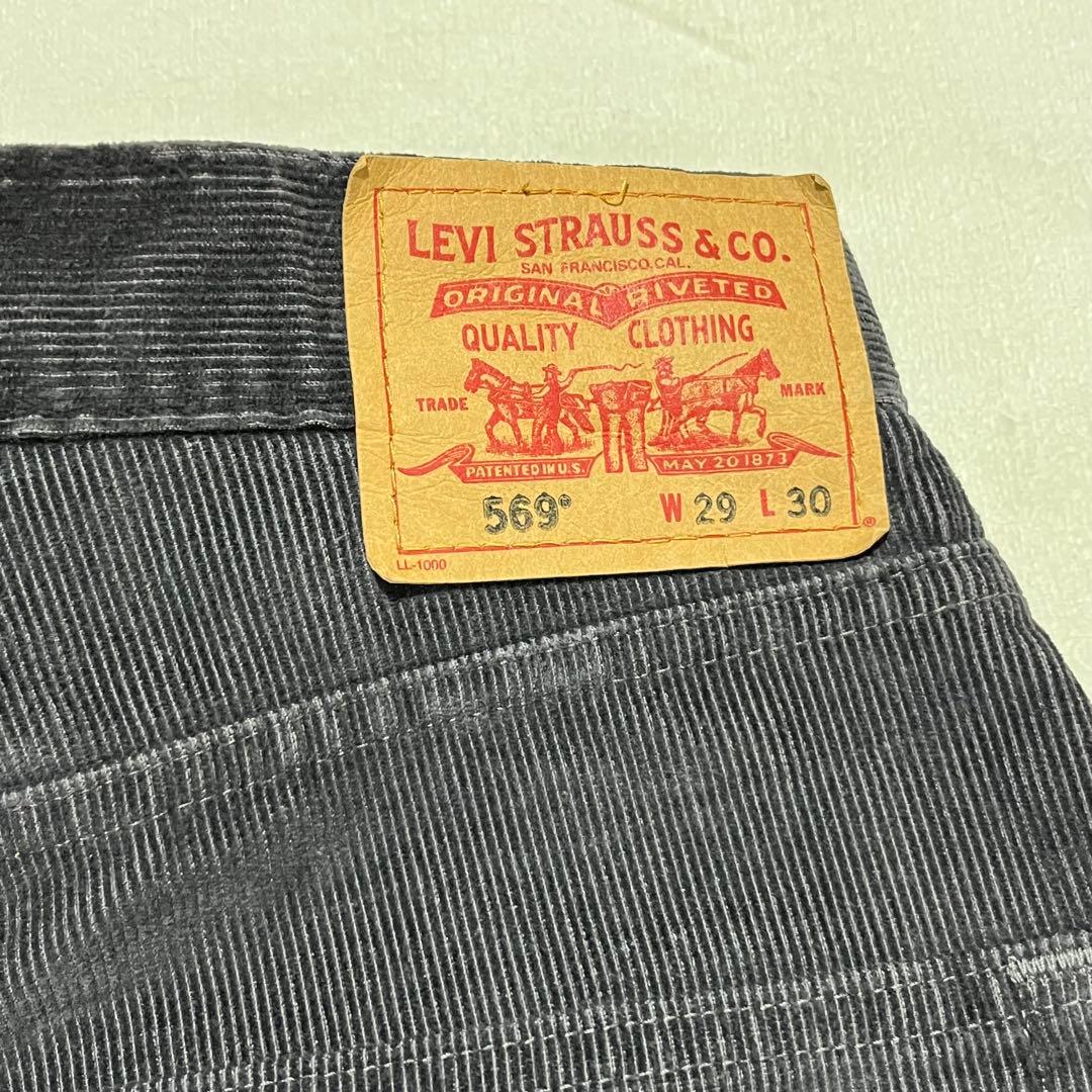 Levi's リーバイス569 コーデュロイパンツ W29 ワイドパンツ グレー