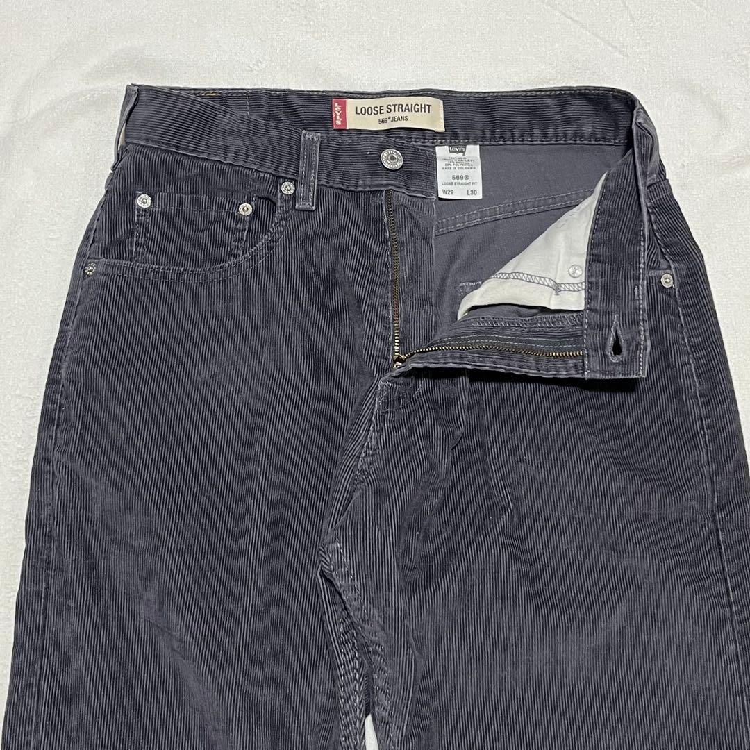 Levi's リーバイス569 コーデュロイパンツ W29 ワイドパンツ グレー