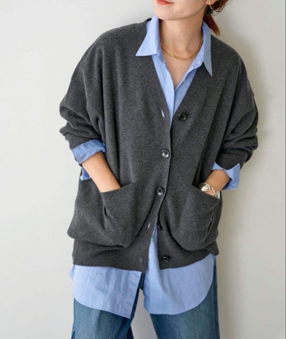 ☆新品☆ 24AW Spick&Span ダブル ジャガード カーディガン