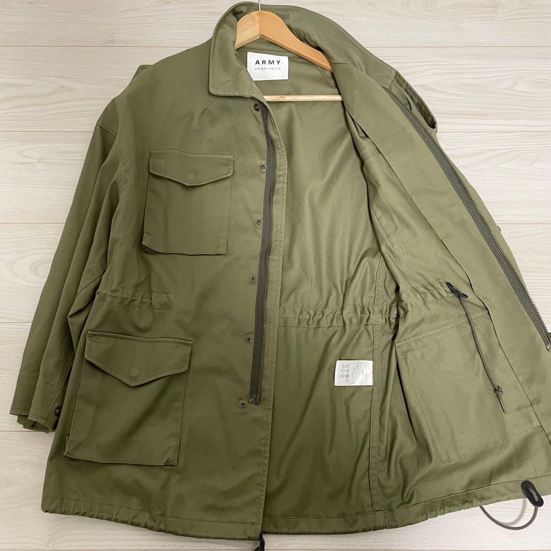 upper hightsアッパーハイツ オーバーサイズミリタリージャケットイエナ