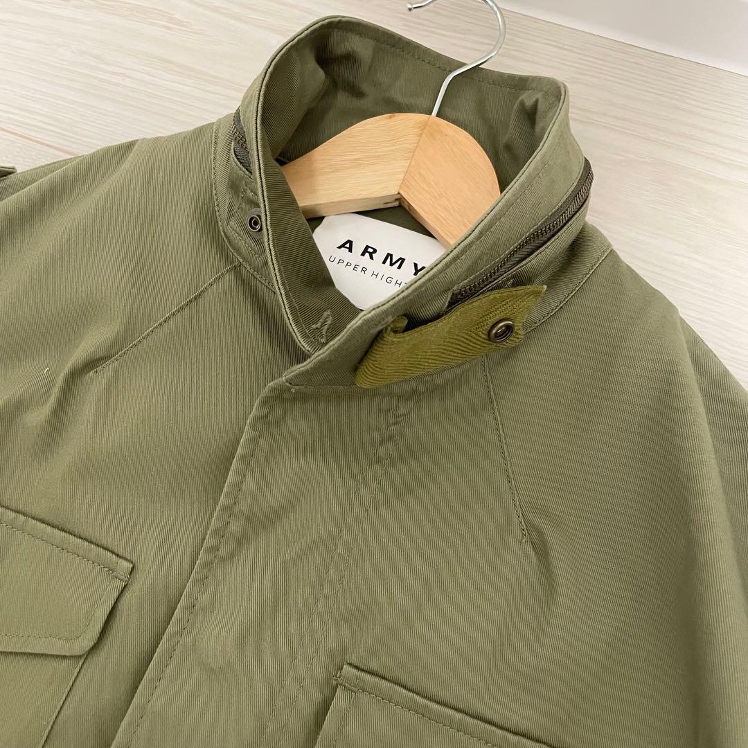 upper hightsアッパーハイツ オーバーサイズミリタリージャケットイエナ