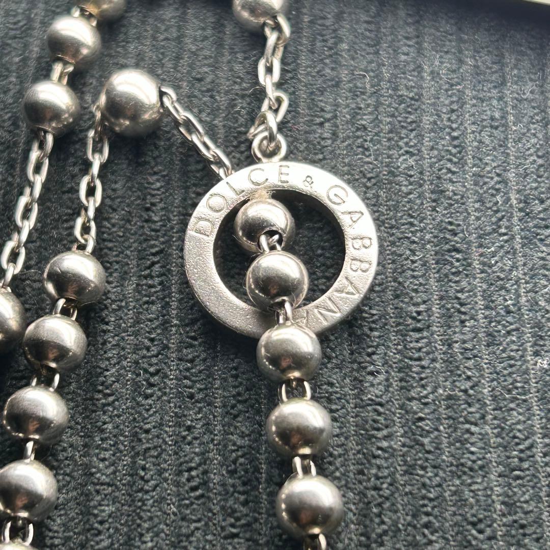 DOLCE&GABBANA ロザリオ　ネックレス　シルバー925 刻印
