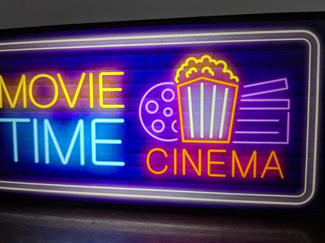 映画 シネマ ムービータイム 上映中 サイン 看板 置物 雑貨 ライトBOX