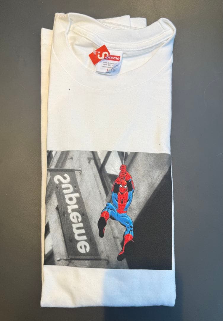 L 新品 Supreme x Spider-Man Tee White