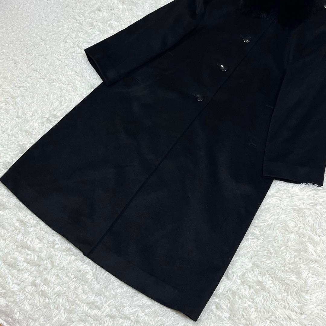 カシミヤ100％ロングコート S&Imprime フォックスファー サイズXL